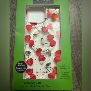 New in box kate spade Cherry iPhone 16 Pro Max Protective Case
